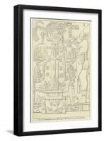 Inscription on the Middle Space of the Tablet of the Cross, Palenque-null-Framed Giclee Print