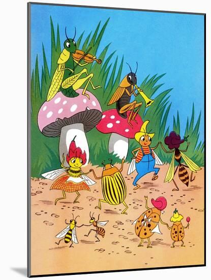 Insect Orchestra - Jack & Jill-Wilmer H. Wickham-Mounted Giclee Print