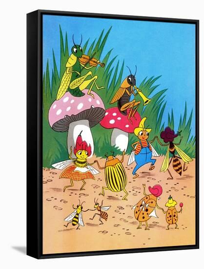 Insect Orchestra - Jack & Jill-Wilmer H. Wickham-Framed Stretched Canvas