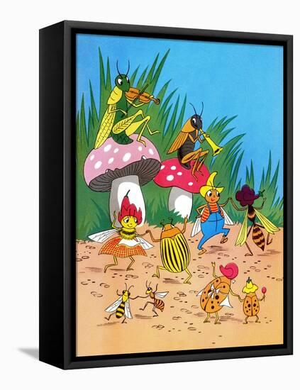 Insect Orchestra - Jack & Jill-Wilmer H. Wickham-Framed Stretched Canvas