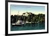 Insel Mainau, Blick A.Schloss, Dampfer, Landungsplat-null-Framed Giclee Print