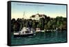 Insel Mainau, Blick A.Schloss, Dampfer, Landungsplat-null-Framed Stretched Canvas