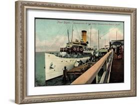 Insel Rügen, Landungsbrücke, Salon Dampfer Hertha-null-Framed Giclee Print