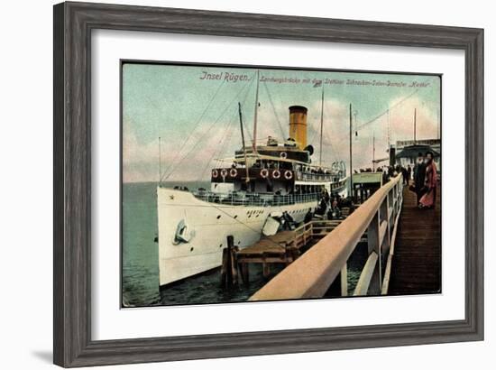 Insel Rügen, Landungsbrücke, Salon Dampfer Hertha-null-Framed Giclee Print