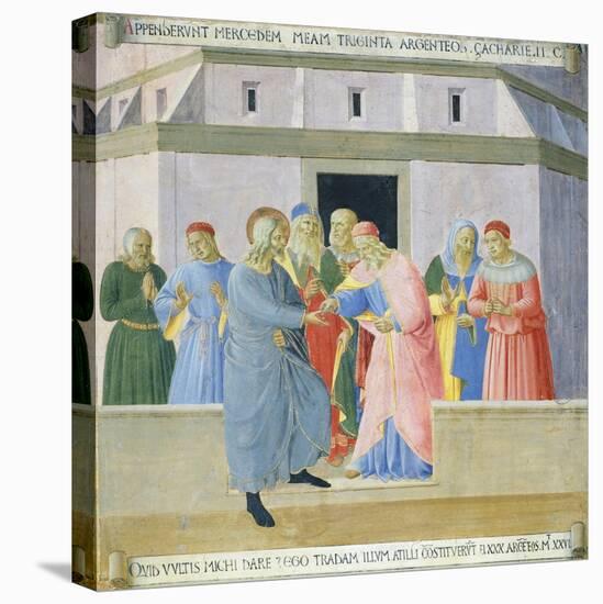 Inset Depicting Judas Receiving the Reward, Panel from the Armadio Degli Argenti-null-Stretched Canvas