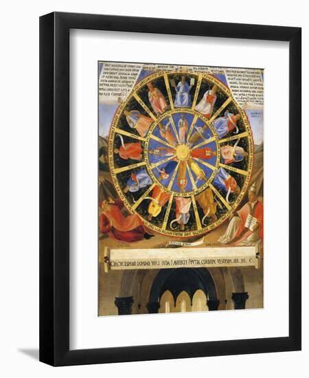 Inset Depicting Mystic Wheel with Figures of Prophets and Evangelists-null-Framed Giclee Print