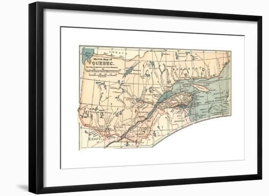 Inset Map of a Sketch Map of Quebec, Showing the Greater Part of the Province. Canada-Encyclopaedia Britannica-Framed Giclee Print