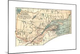 Inset Map of a Sketch Map of Quebec, Showing the Greater Part of the Province. Canada-Encyclopaedia Britannica-Mounted Giclee Print