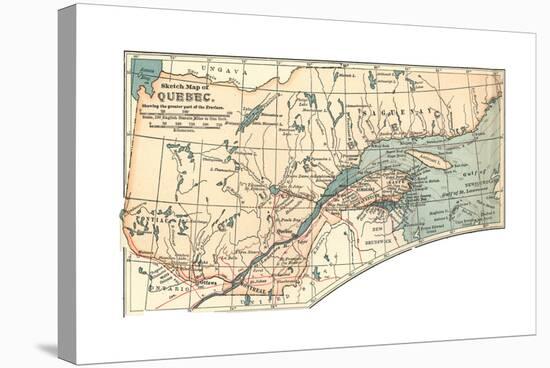 Inset Map of a Sketch Map of Quebec, Showing the Greater Part of the Province. Canada-Encyclopaedia Britannica-Stretched Canvas