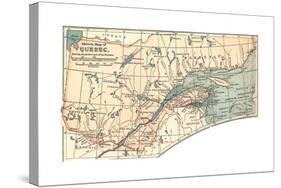 Inset Map of a Sketch Map of Quebec, Showing the Greater Part of the Province. Canada-Encyclopaedia Britannica-Stretched Canvas