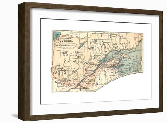 Inset Map of a Sketch Map of Quebec, Showing the Greater Part of the Province. Canada-Encyclopaedia Britannica-Framed Giclee Print