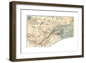 Inset Map of a Sketch Map of Quebec, Showing the Greater Part of the Province. Canada-Encyclopaedia Britannica-Framed Giclee Print