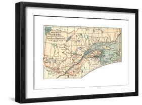 Inset Map of a Sketch Map of Quebec, Showing the Greater Part of the Province. Canada-Encyclopaedia Britannica-Framed Giclee Print