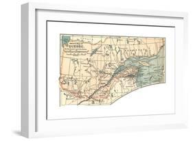 Inset Map of a Sketch Map of Quebec, Showing the Greater Part of the Province. Canada-Encyclopaedia Britannica-Framed Giclee Print