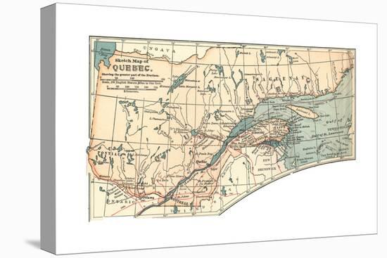 Inset Map of a Sketch Map of Quebec, Showing the Greater Part of the Province. Canada-Encyclopaedia Britannica-Stretched Canvas