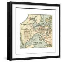 Inset Map of Auckland and Vicinity. Australia-Encyclopaedia Britannica-Framed Giclee Print