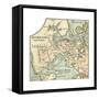 Inset Map of Auckland and Vicinity. Australia-Encyclopaedia Britannica-Framed Stretched Canvas