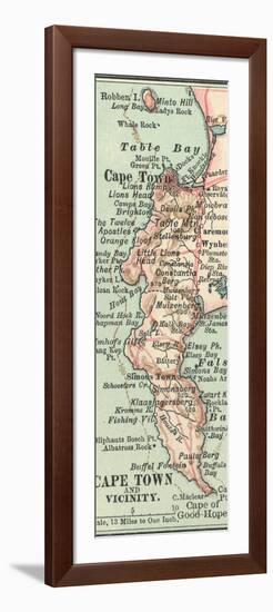 Inset Map of Cape Town and Vicinity. South Africa-Encyclopaedia Britannica-Framed Art Print