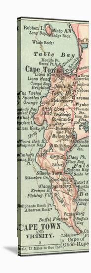 Inset Map of Cape Town and Vicinity. South Africa-Encyclopaedia Britannica-Stretched Canvas