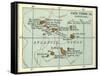 Inset Map of Cape Verde Islands (Portuguese)-Encyclopaedia Britannica-Framed Stretched Canvas