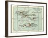 Inset Map of Cape Verde Islands (Portuguese)-Encyclopaedia Britannica-Framed Art Print