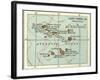 Inset Map of Cape Verde Islands (Portuguese)-Encyclopaedia Britannica-Framed Art Print