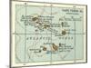 Inset Map of Cape Verde Islands (Portuguese)-Encyclopaedia Britannica-Mounted Art Print