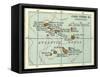 Inset Map of Cape Verde Islands (Portuguese)-Encyclopaedia Britannica-Framed Stretched Canvas