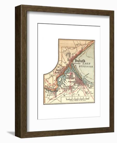 Inset Map of Duluth, Minnesota, 1902. Atlas-Encyclopaedia Britannica-Framed Giclee Print