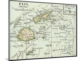 Inset Map of Fiji Islands (British). South Pacific. Oceania-Encyclopaedia Britannica-Mounted Art Print