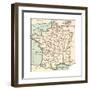 Inset Map of France in Provinces before 1789-Encyclopaedia Britannica-Framed Giclee Print