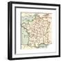 Inset Map of France in Provinces before 1789-Encyclopaedia Britannica-Framed Giclee Print