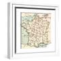 Inset Map of France in Provinces before 1789-Encyclopaedia Britannica-Framed Giclee Print