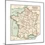 Inset Map of France in Provinces before 1789-Encyclopaedia Britannica-Mounted Giclee Print