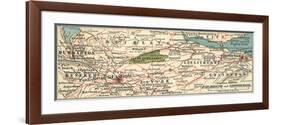 Inset Map of Glasgow and Edinburgh and Environs. United Kingdom-Encyclopaedia Britannica-Framed Premium Giclee Print