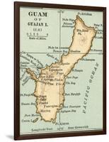 Inset Map of Guam or Guajan Island (Us)-Encyclopaedia Britannica-Framed Art Print