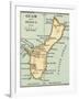 Inset Map of Guam or Guajan Island (Us)-Encyclopaedia Britannica-Framed Art Print