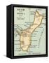 Inset Map of Guam or Guajan Island (Us)-Encyclopaedia Britannica-Framed Stretched Canvas