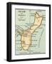 Inset Map of Guam or Guajan Island (Us)-Encyclopaedia Britannica-Framed Art Print