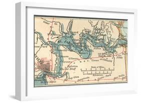 Inset Map of Jacksonville, Florida-Encyclopaedia Britannica-Framed Art Print