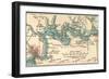 Inset Map of Jacksonville, Florida-Encyclopaedia Britannica-Framed Premium Giclee Print