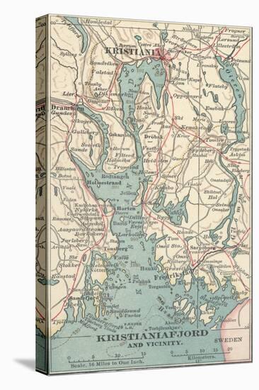 Inset Map of Kristianiafjord and Vicinity. Kristiania, Norway-Encyclopaedia Britannica-Stretched Canvas