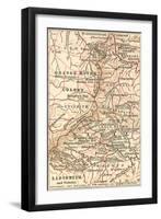 Inset Map of Ladysmith and Vicinity. South Africa-Encyclopaedia Britannica-Framed Art Print
