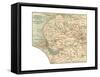 Inset Map of Liverpool, Manchester and Vicinity-Encyclopaedia Britannica-Framed Stretched Canvas