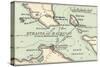 Inset Map of Mackinac Island and the Straits of Mackinac, Michigan-Encyclopaedia Britannica-Stretched Canvas