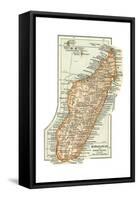 Inset Map of Madagascar and Comoro Islands. Africa-Encyclopaedia Britannica-Framed Stretched Canvas