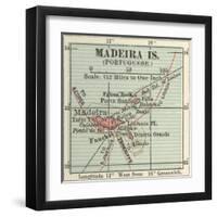 Inset Map of Madeira Island (Portuguese)-Encyclopaedia Britannica-Framed Art Print