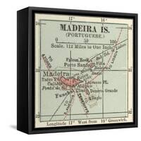 Inset Map of Madeira Island (Portuguese)-Encyclopaedia Britannica-Framed Stretched Canvas