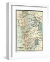 Inset Map of Manila and Vicinity, Philippines-Encyclopaedia Britannica-Framed Art Print