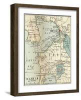 Inset Map of Manila and Vicinity, Philippines-Encyclopaedia Britannica-Framed Art Print